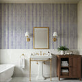 Botanical Blue Lines Mural Wallpaper - room preview 02