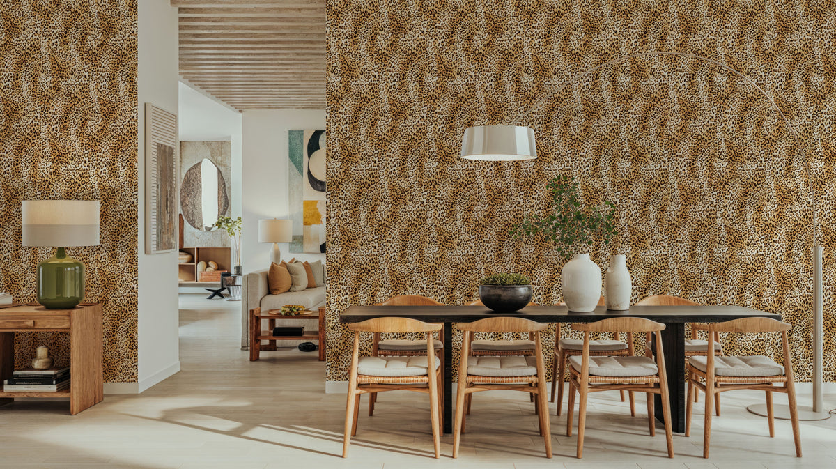 Leopard Flow Mural Wallpaper - room preview 02