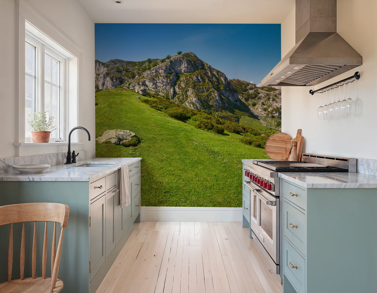Alpine Valley Pasture Mural Wallpaper - room preview 02