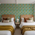 Pineapple Paradise Turqouise Mural Wallpaper - room preview 02