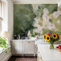 Midsummer Meadow White Mural Wallpaper - room preview 02