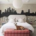 Tampa Florida Skyline Concrete Mural Wallpaper - room preview 02