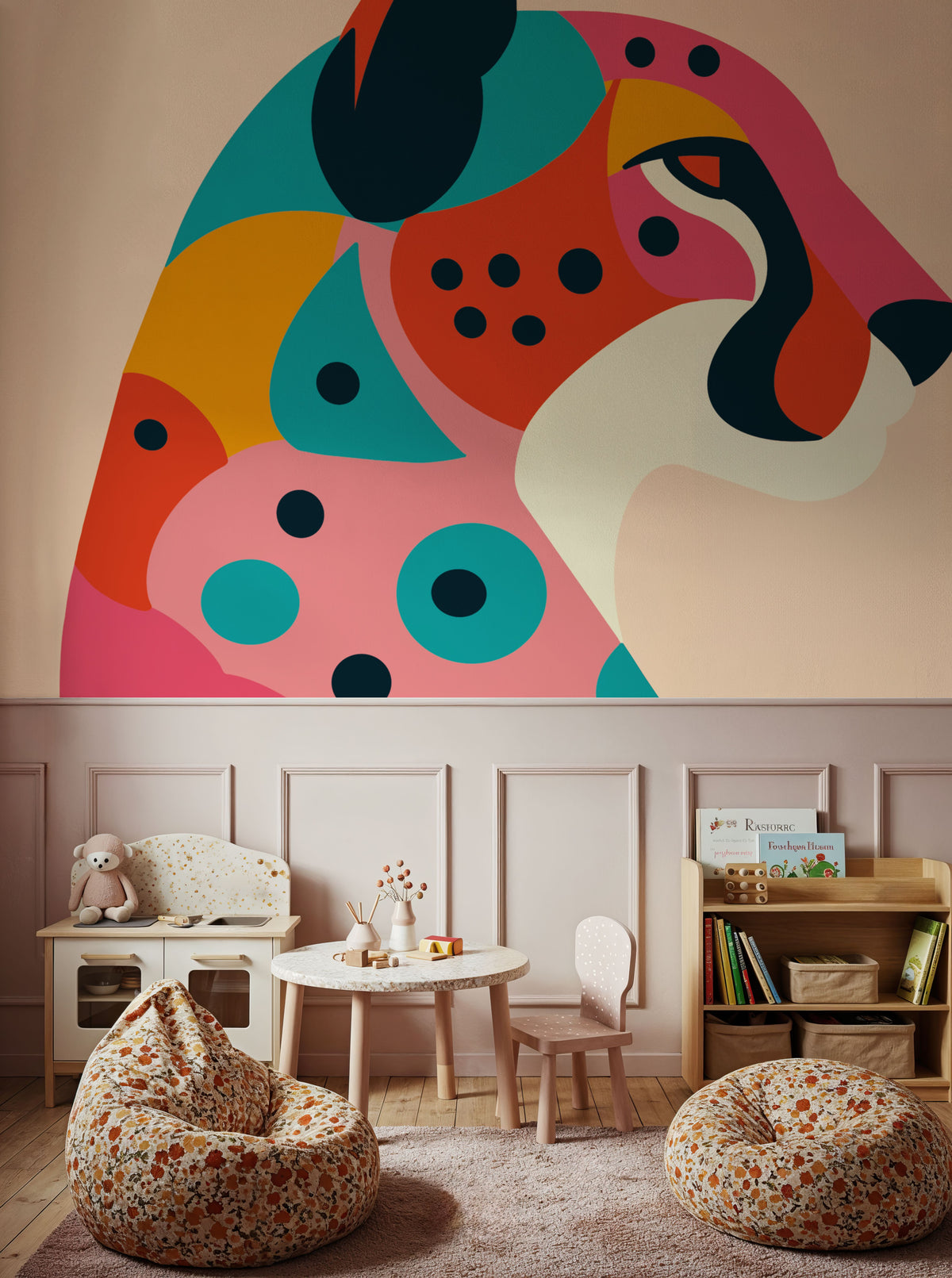 Safari Cat II Mural Wallpaper - room preview 02