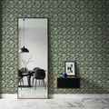 Nasturtium Verdure, Peachy Rose Mural Wallpaper - room preview 02
