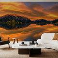 Grotto Mountain Mural Wallpaper - Red Tone - room preview 02