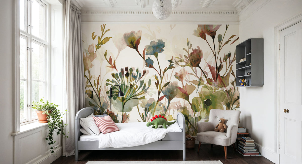 Transparent Garden Honeybloom Mural Wallpaper - room preview 02