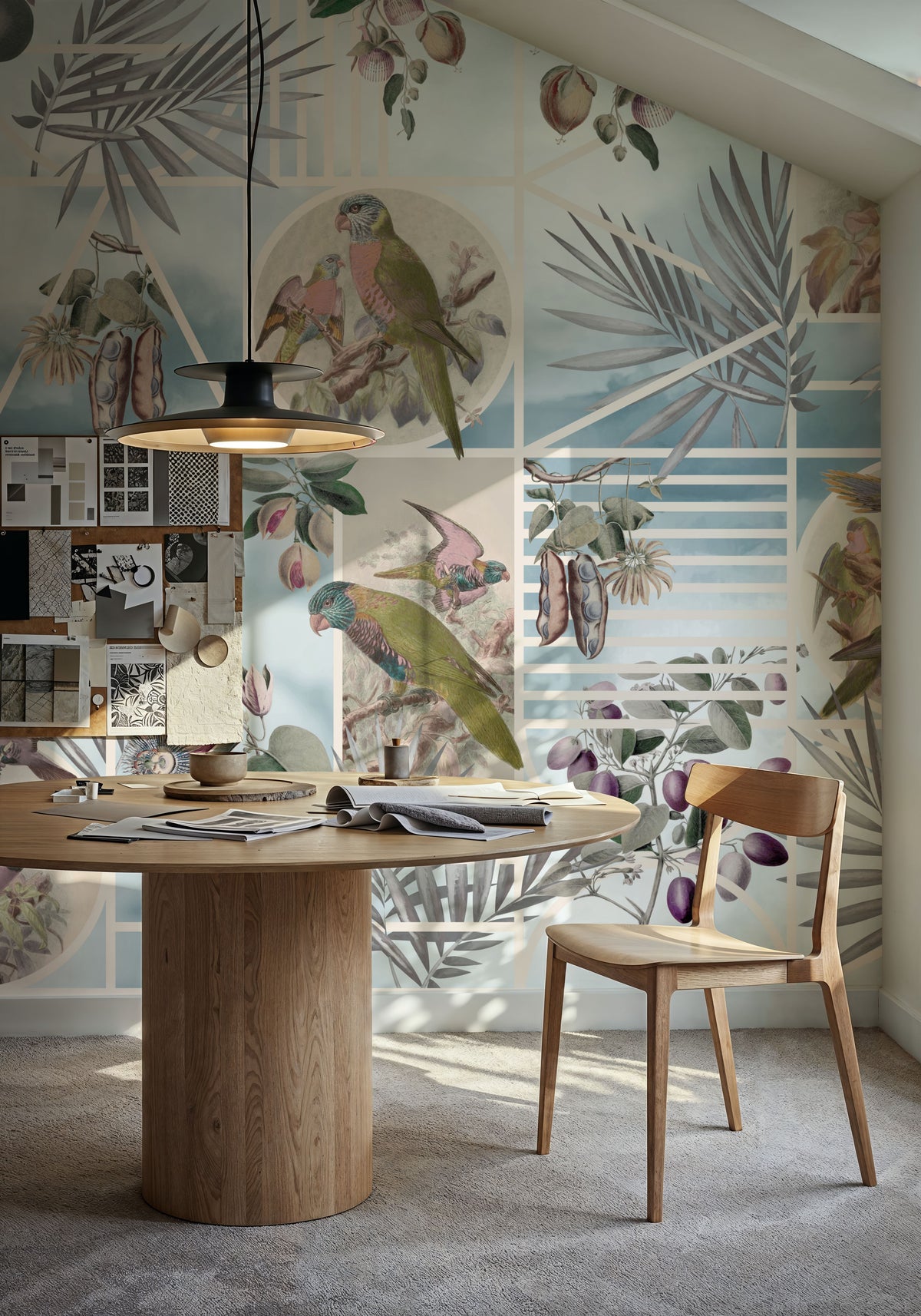 Parrots Study Mural Wallpaper - Edition 4 - room preview 02