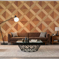 Timber Mosaic Mural Wallpaper - room preview 02