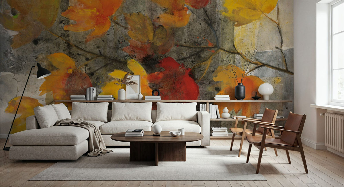 Autumn Rain Mural Wallpaper - room preview 02
