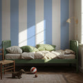 Circus Stripes, Baby Blue Mural Wallpaper - room preview 02
