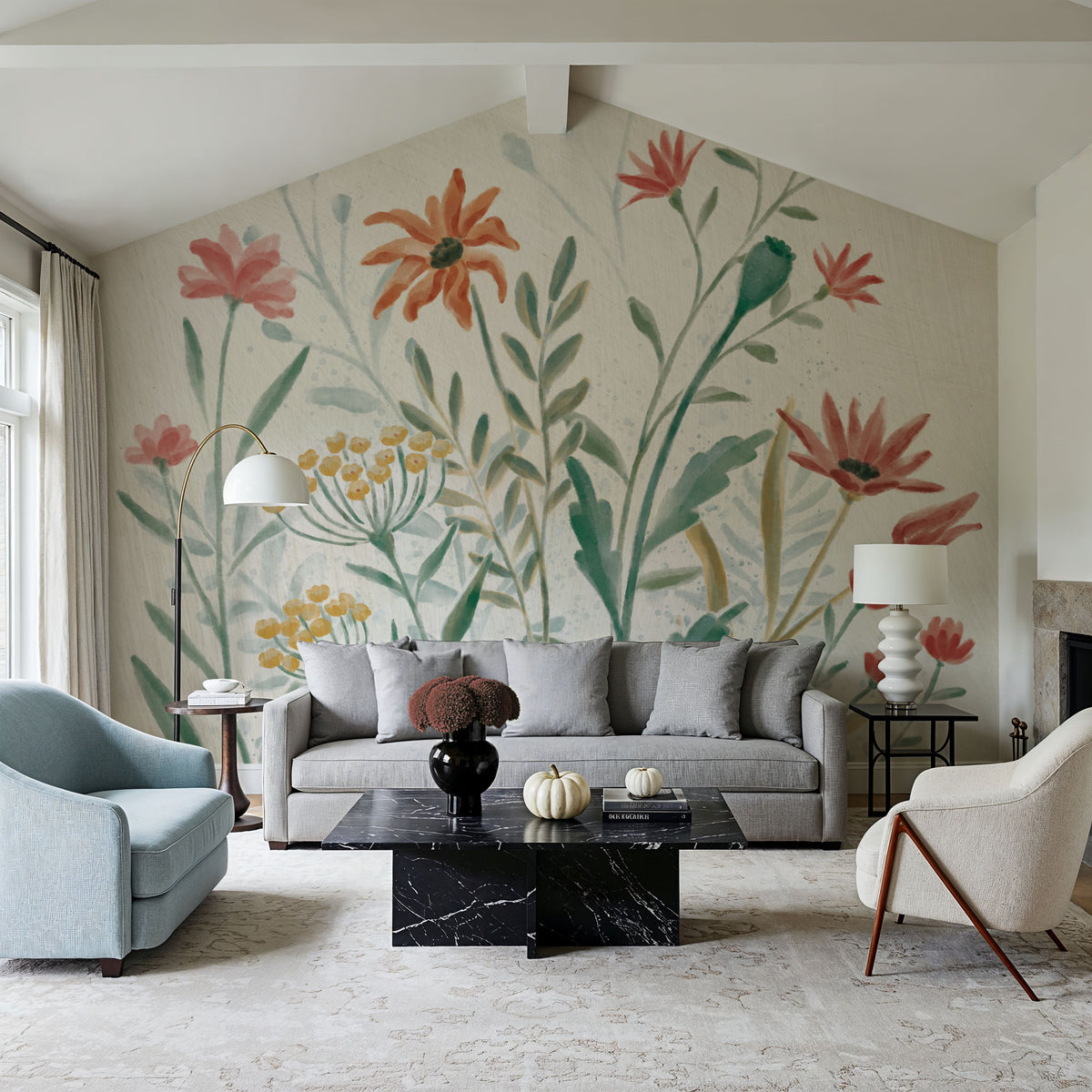 Wildflower in the Wild Mural Wallpaper - room preview 02