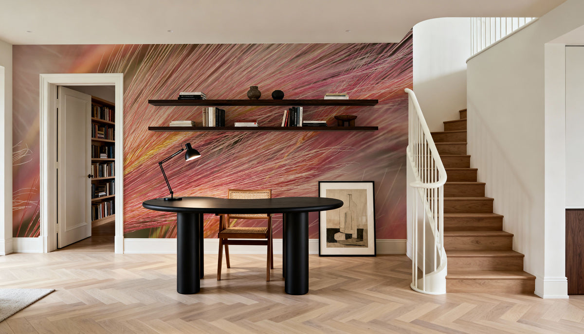 Foxtail Barley Variation Mural Wallpaper - room preview 02