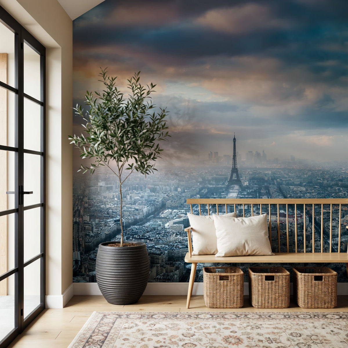 Paris in Winter Mural Wallpaper - room preview 02