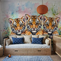 Tiger Cubs - Cute Baby Animals Series Mural Wallpaper - room preview 02