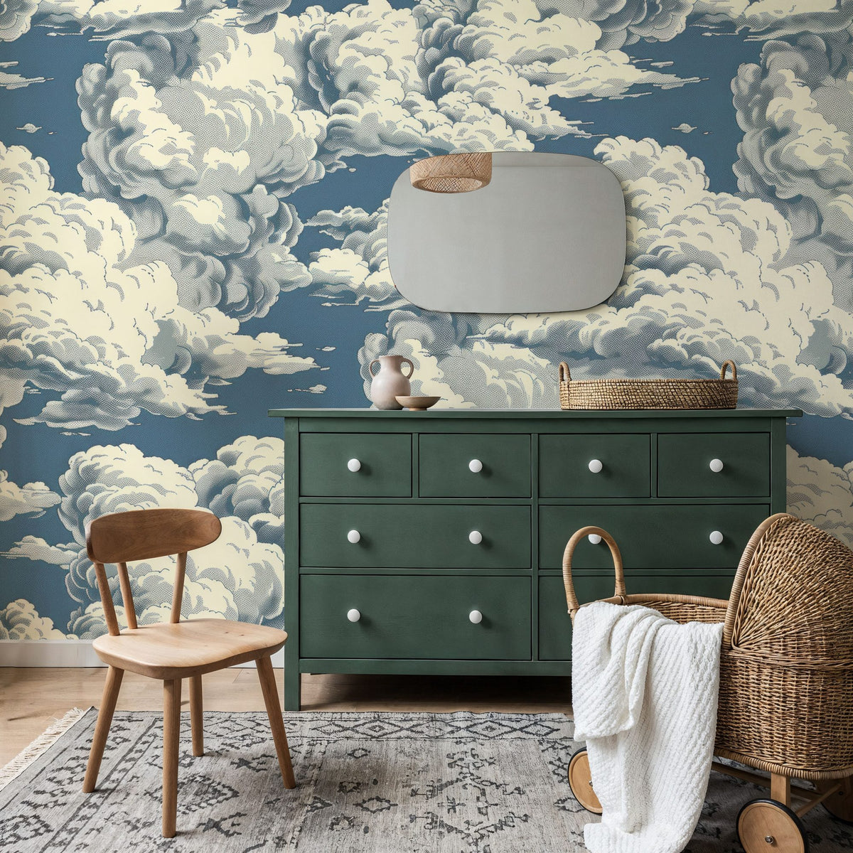 Daydreamer Clouds Mural Wallpaper - room preview 02