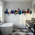 Zadar Croatia Skyline Blue & Bronze Mural Wallpaper - room preview 02