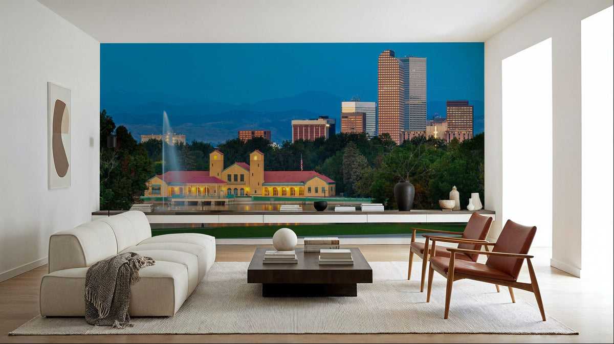 Denver Sunrise Mural Wallpaper - room preview 02