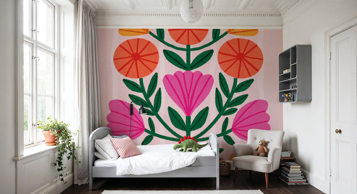 Modern Botanical II Mural Wallpaper - room preview 02