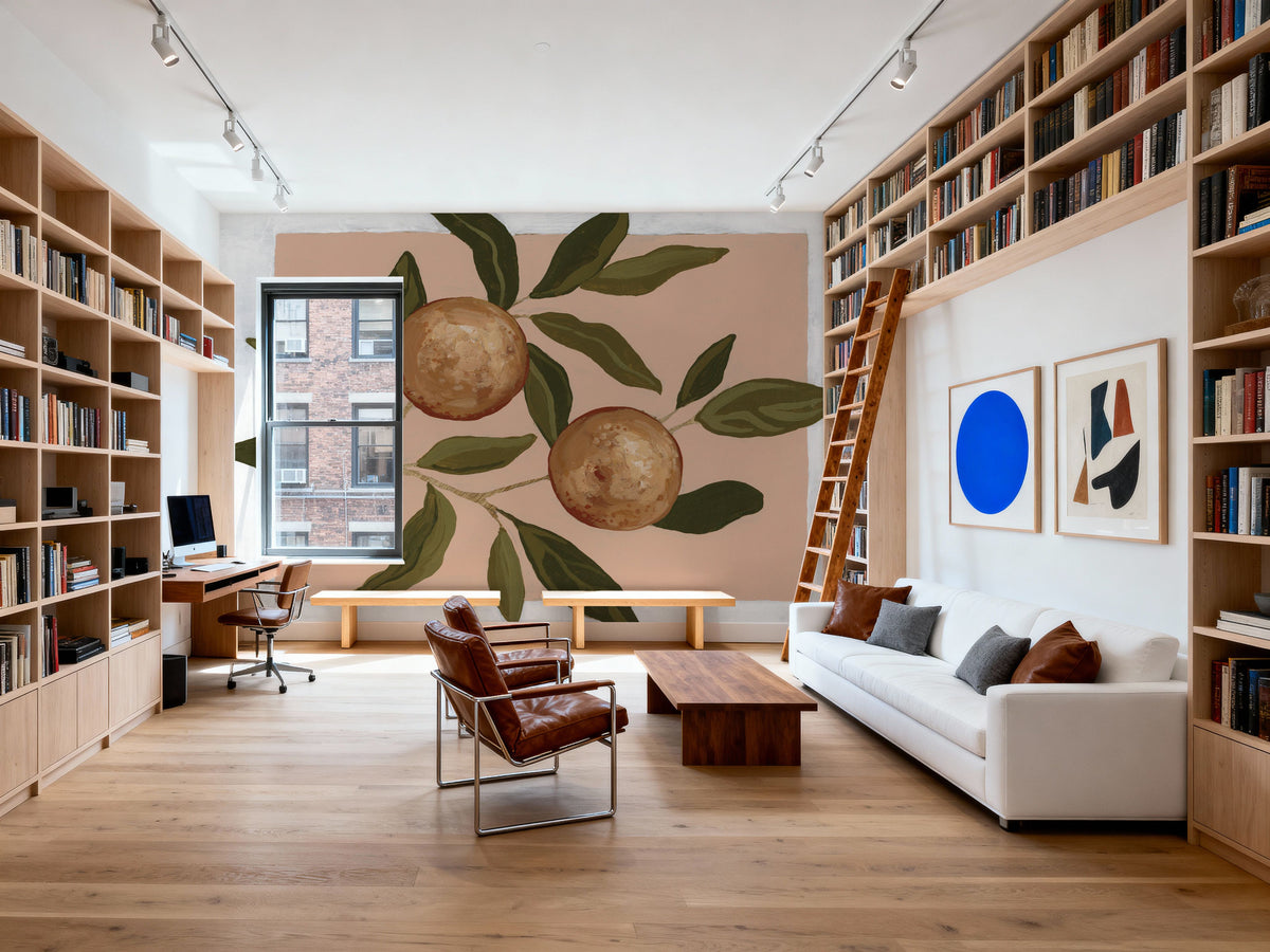 Orange Study I Mural Wallpaper - room preview 02