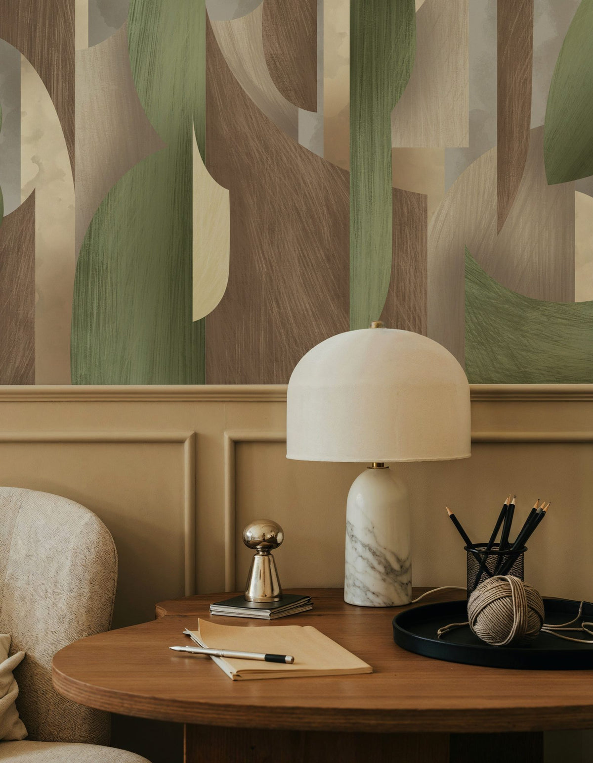 Modern Guild, Urban Jungle Green Mural Wallpaper - room preview 02