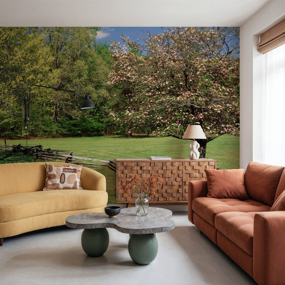 Pisgah National Forest Mural Wallpaper - room preview 02