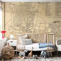 Map of the City of Columbus Ohio Mural Wallpaper - room preview 02