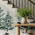 Snowy Spruce Trees Mural Wallpaper - room preview 02