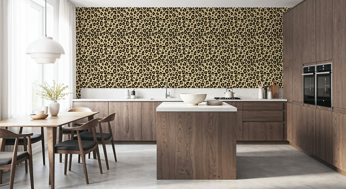 Leopard Skin Grrrrrr on Repeat Mural Wallpaper - room preview 02