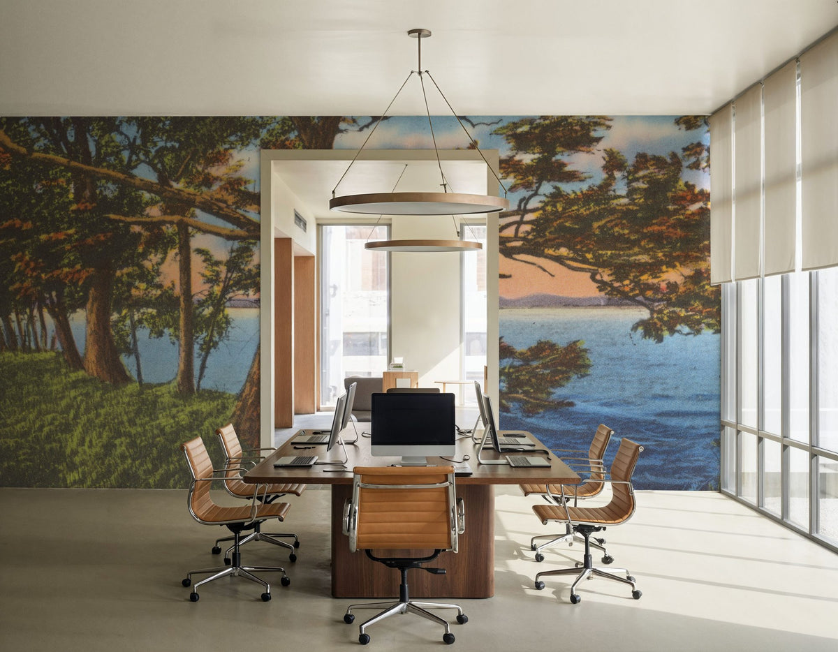 Shoreline Mural Wallpaper - Neutral Tone - room preview 02