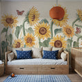 Sunflower Season Mural Wallpaper - room preview 02