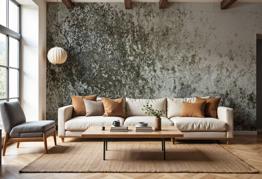 Abstract Wallpaper Mural – Modern Art Wall Mural – Aged Plaster