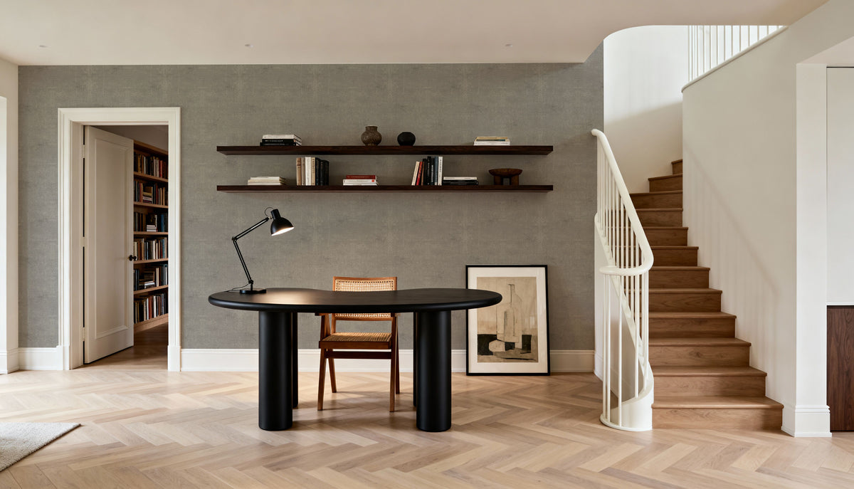 Country Wood Grey Mural Wallpaper - room preview 02