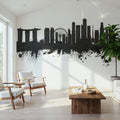 Singapore Skyline Black & White Mural Wallpaper - room preview 02