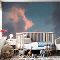 Blue Sky Moonrise Mural Wallpaper - room preview 02