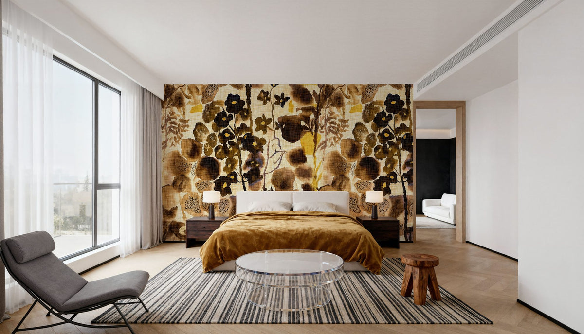 Woven Blossom Mural Wallpaper - room preview 03