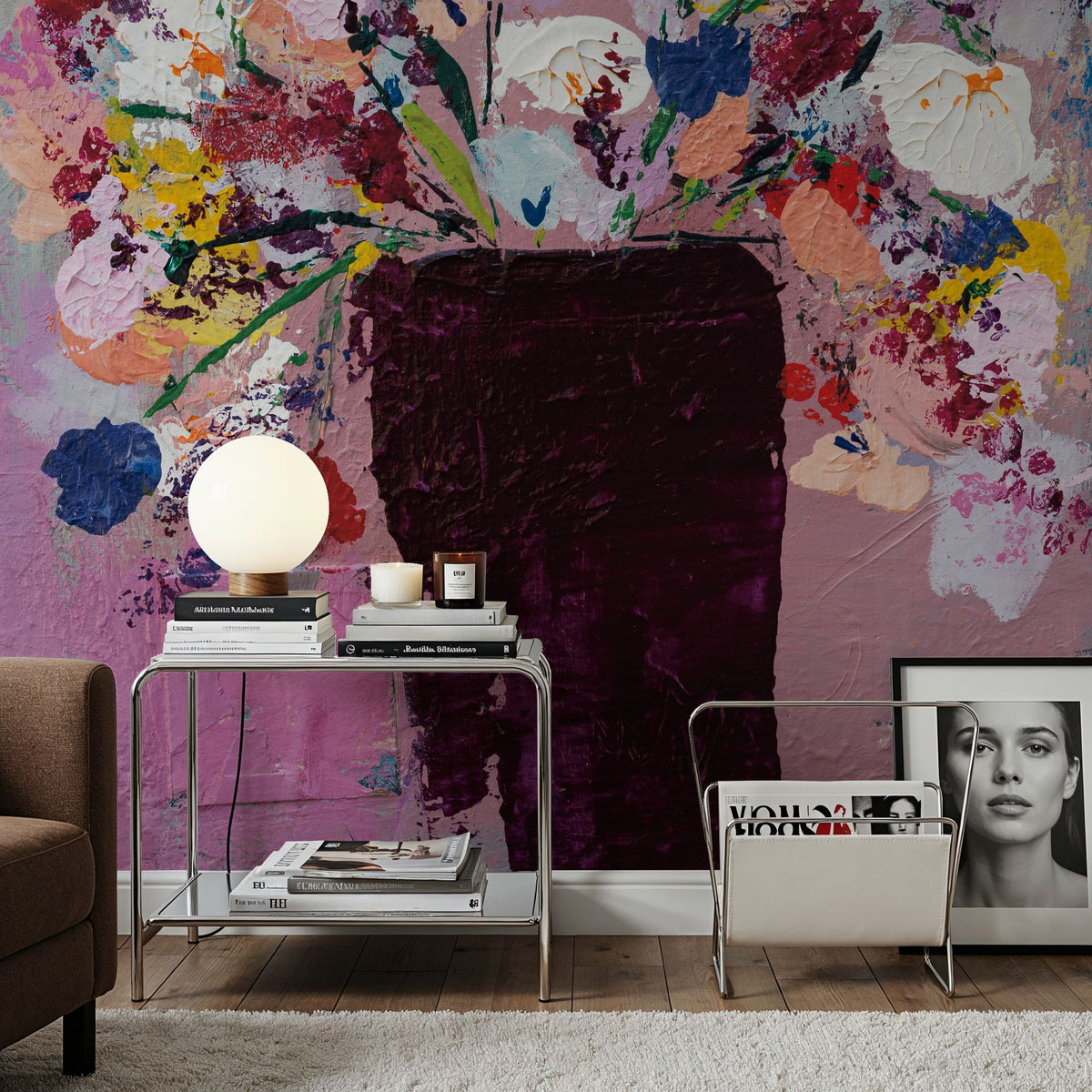 Love Mural Wallpaper - Red Tone - room preview 02