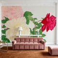 Tanigami Rose Trio Mural Wallpaper - room preview 02