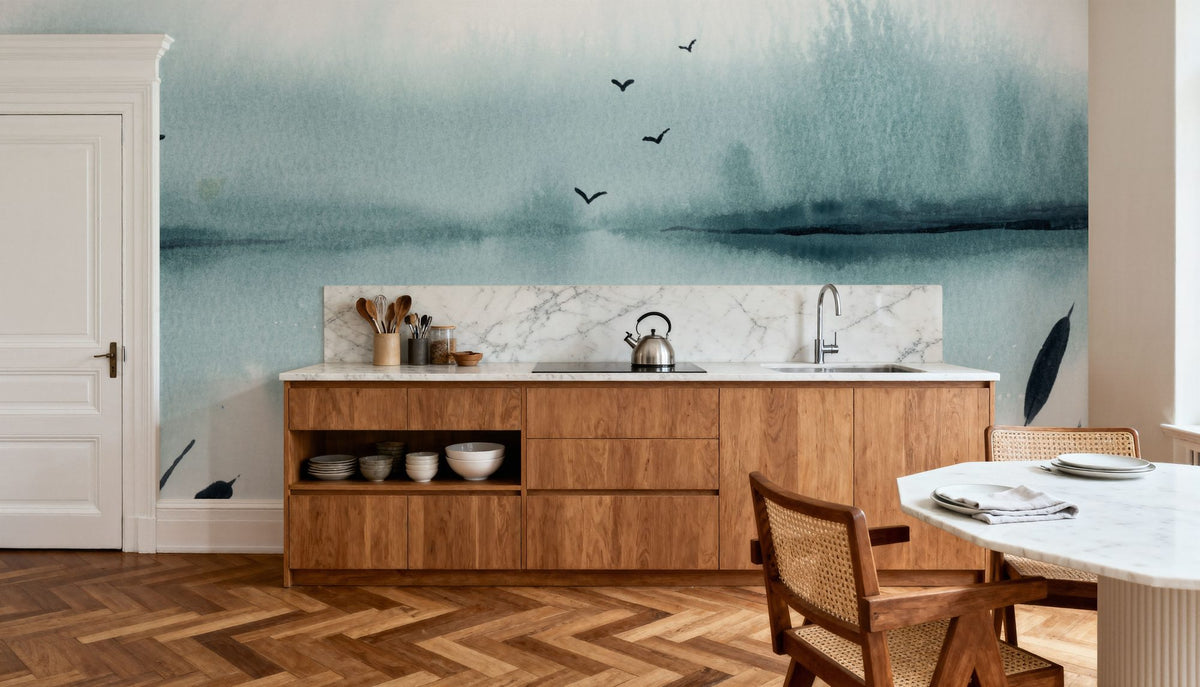 Lakeview Mural Wallpaper - room preview 02
