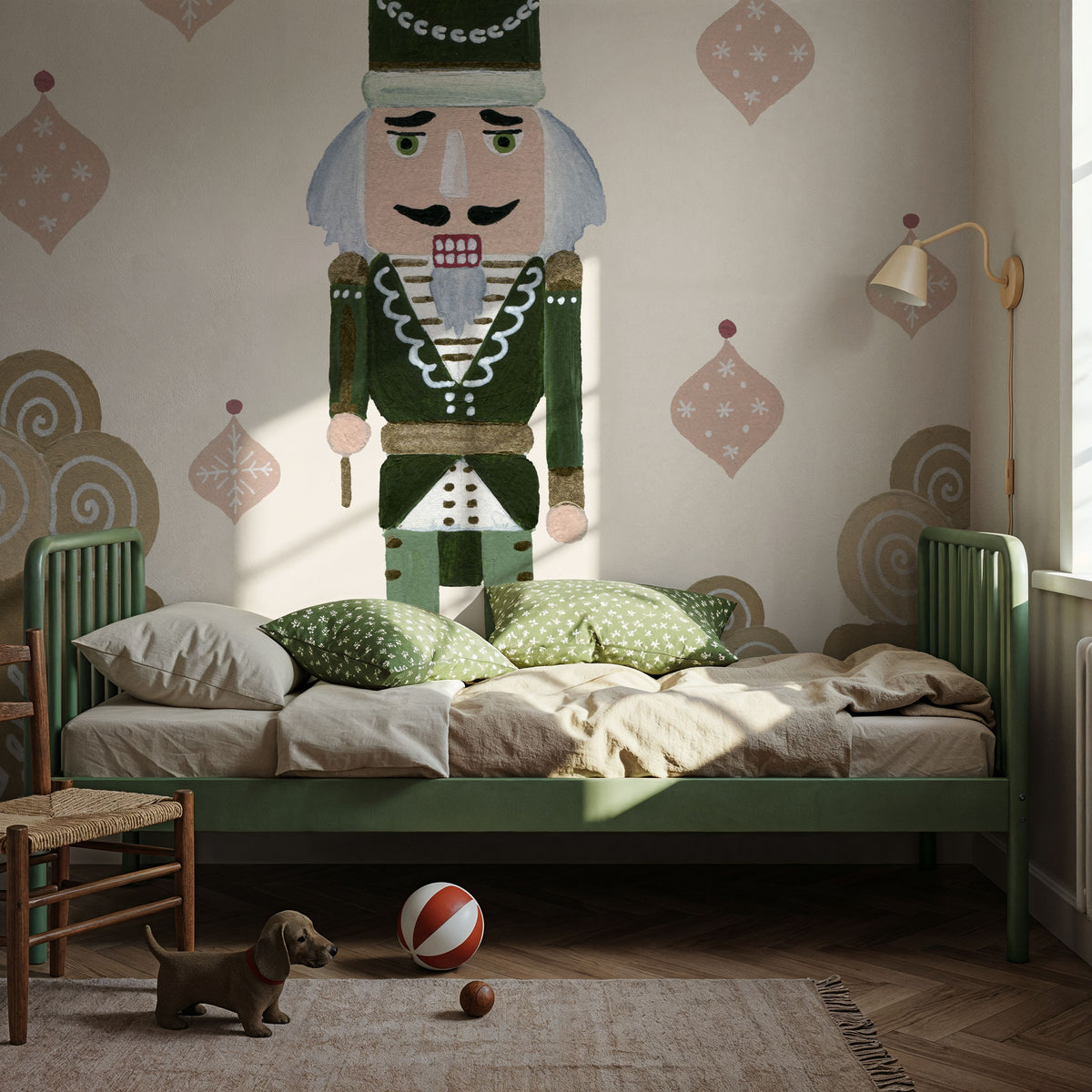 Vintage Nutcrackers IV Mural Wallpaper - room preview 02