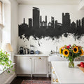 Swansea Wales Skyline Black & White Mural Wallpaper - room preview 02