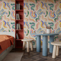 Rainbow Swirls Mural Wallpaper - room preview 02