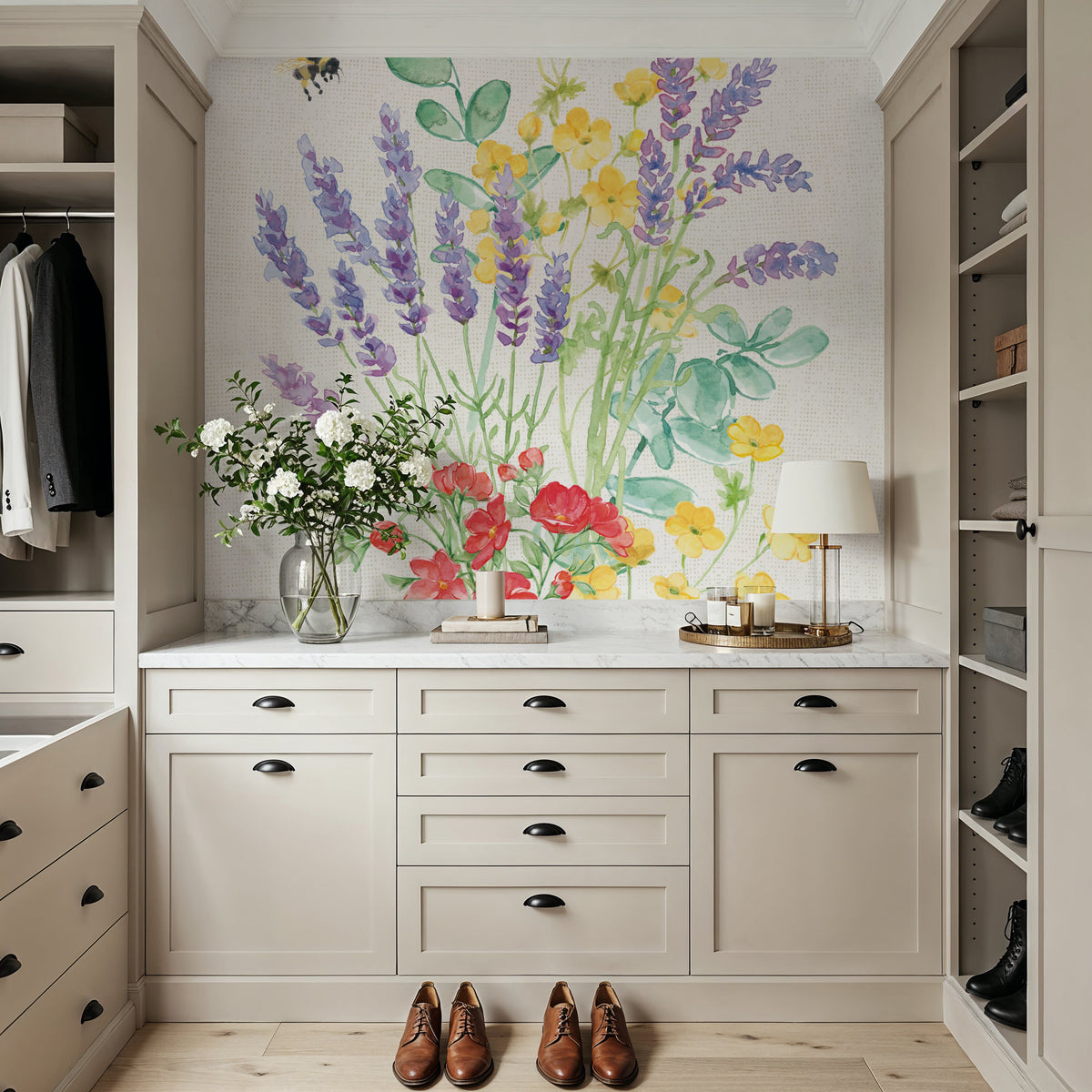 Fresh Floral III Mural Wallpaper - room preview 02