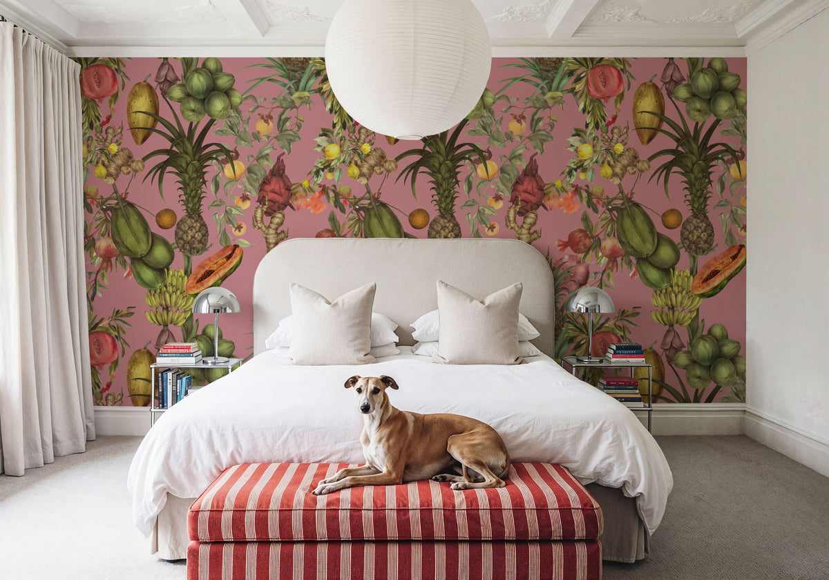 Juicy Fruits, Rasperry Smoothie Mural Wallpaper - room preview 02
