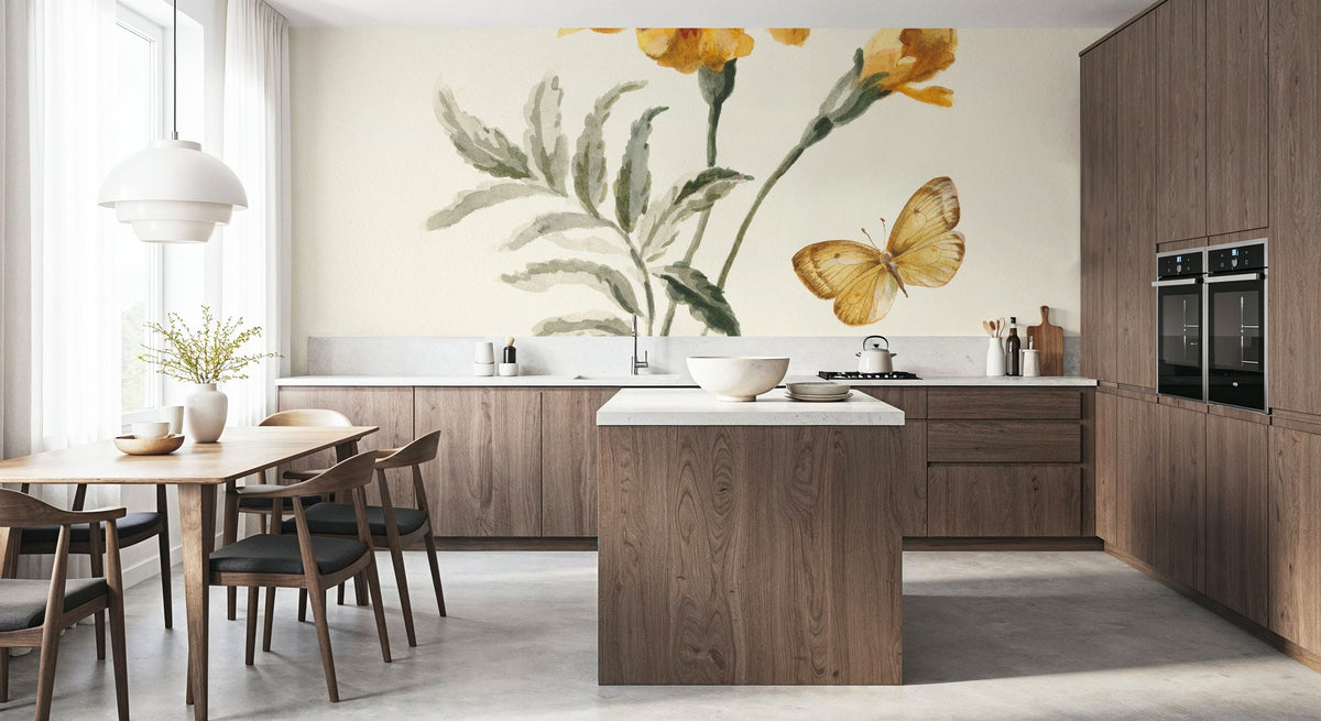 Autumn Marigold II Mural Wallpaper - room preview 02