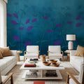 Twilight Garden Mural Wallpaper - Blue Tone - room preview 02