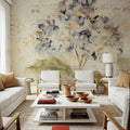 White Wash Hydrangea Mural Wallpaper - room preview 02