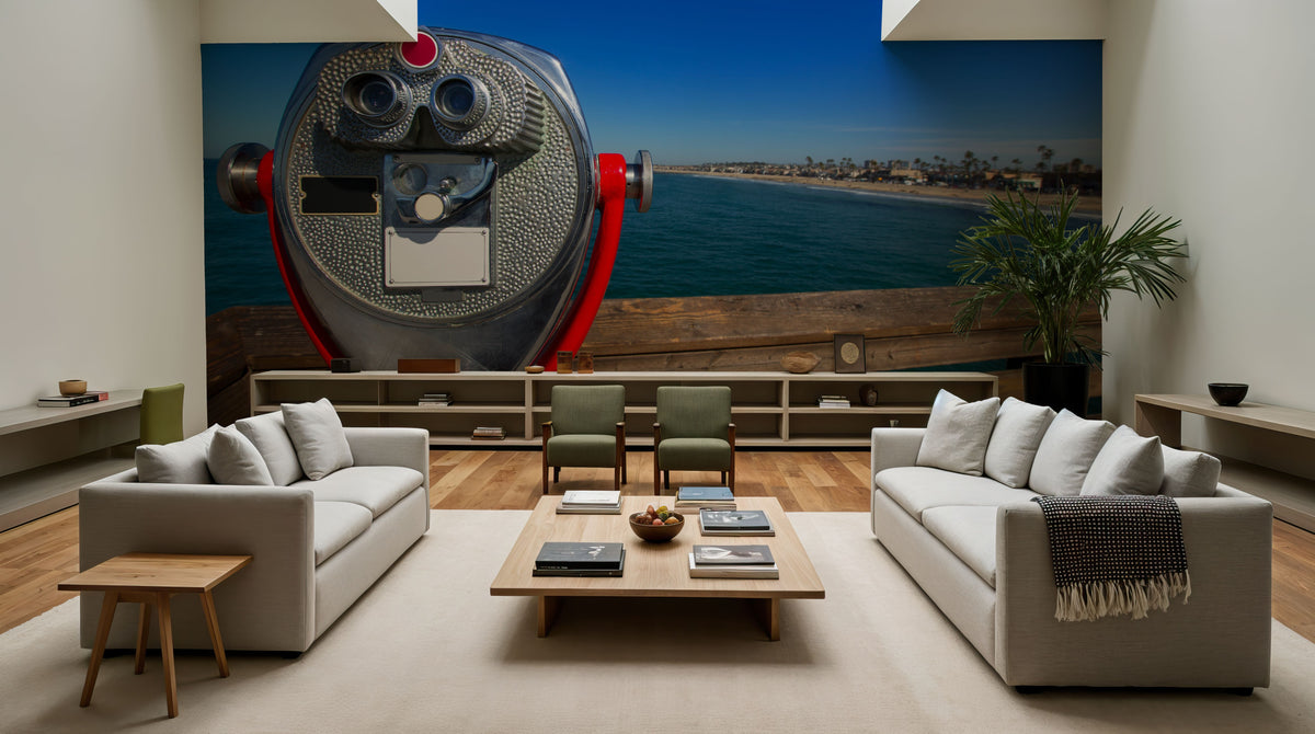 Pier Binoculars Mural Wallpaper - room preview 02