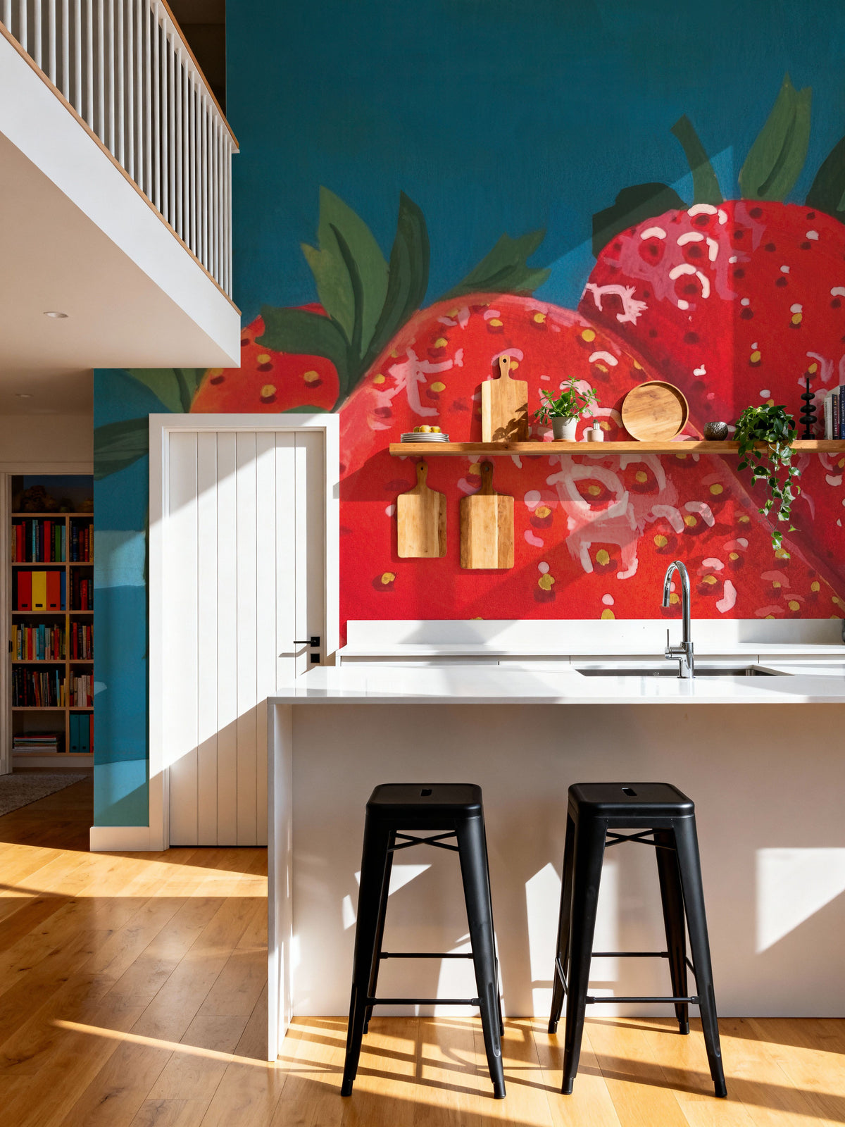 Strawberries Mural Wallpaper - room preview 02