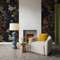 Floral Gaze, Midnight Mural Wallpaper - room preview 02