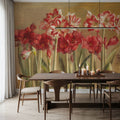 Winter Amaryllis Mural Wallpaper - room preview 02